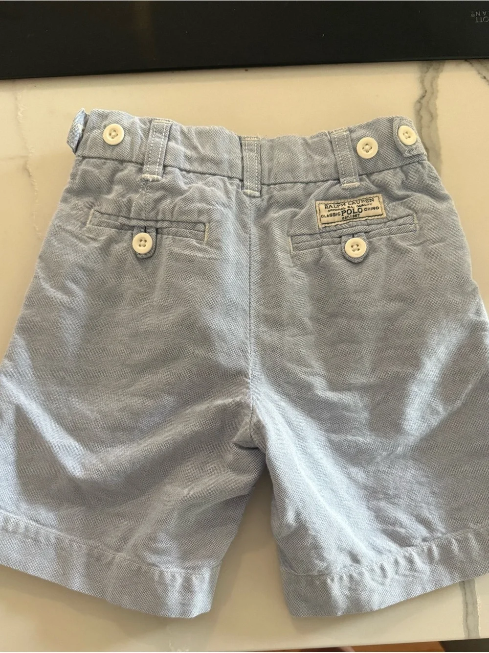 Polo Light Blue Cotton Shorts